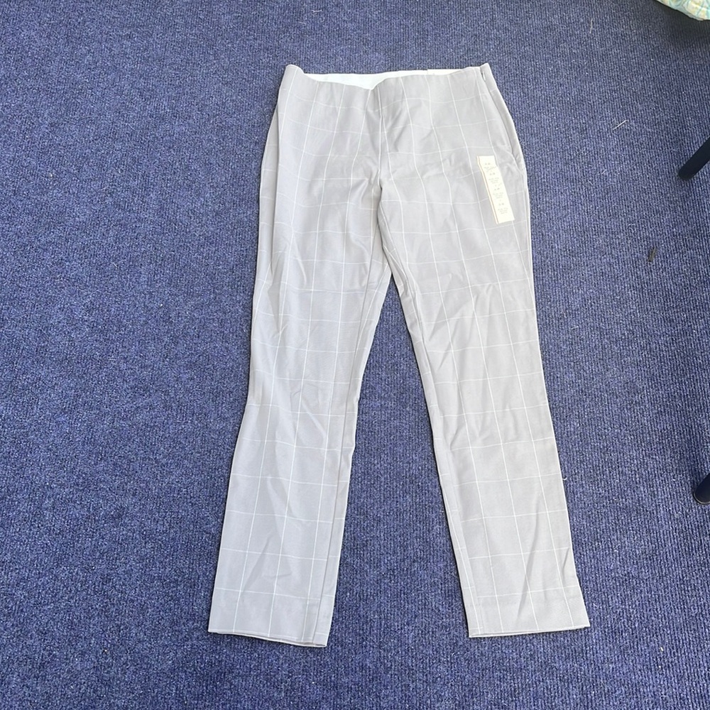 A new day light gray pants with white stripes NEW